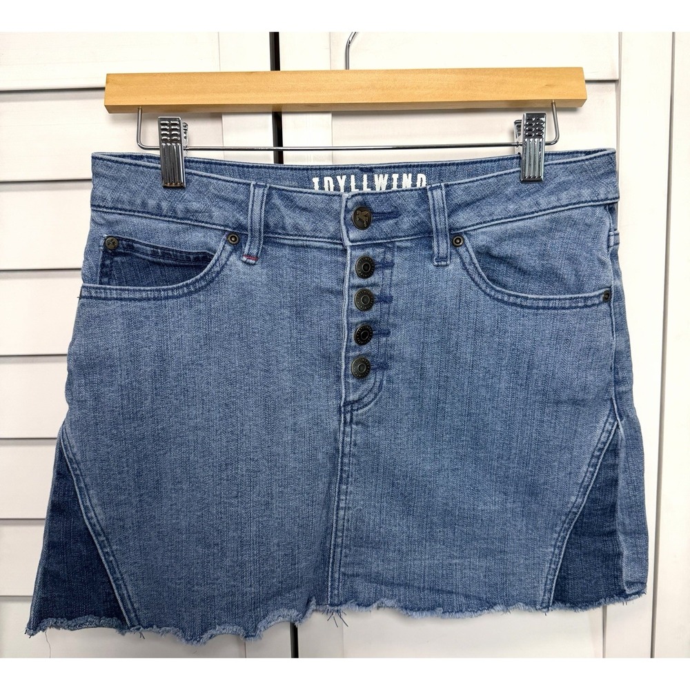 Idyllwind Miranda Lambert Button Denim Mini Skirt Western Concert Size Large